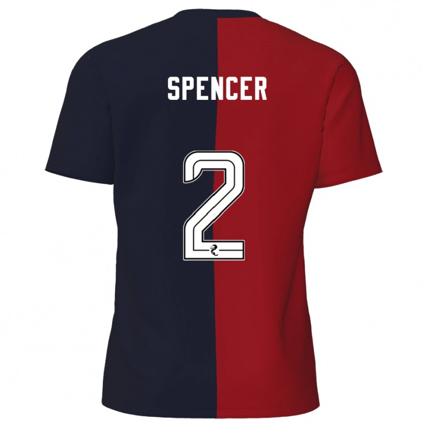 Danxen Kinder Joe Spencer #2 Rot Marine Auswärtstrikot Trikot 2025/26 T-Shirt Schweiz