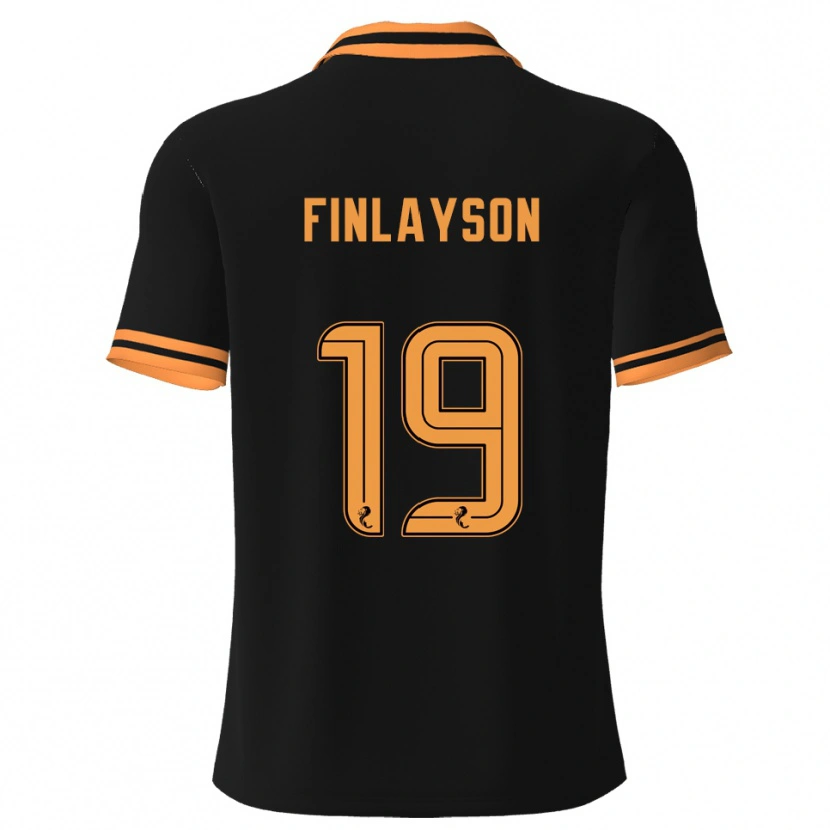 Danxen Kinder Danny Finlayson #19 Schwarz Gelb Auswärtstrikot Trikot 2025/26 T-Shirt Schweiz