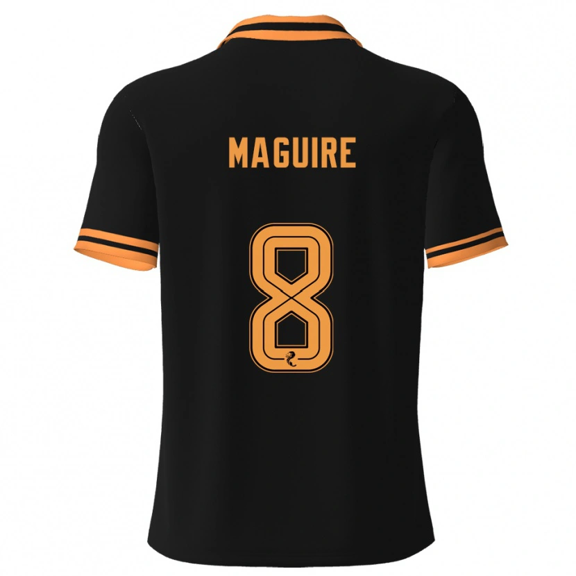 Danxen Kinder Ciaran Maguire #8 Schwarz Gelb Auswärtstrikot Trikot 2025/26 T-Shirt Schweiz