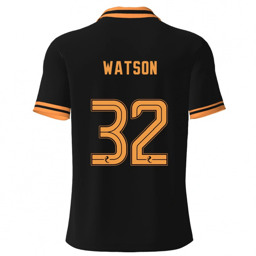 Danxen Kinder Ashley Watson #32 Schwarz Gelb Auswärtstrikot Trikot 2025/26 T-Shirt Schweiz