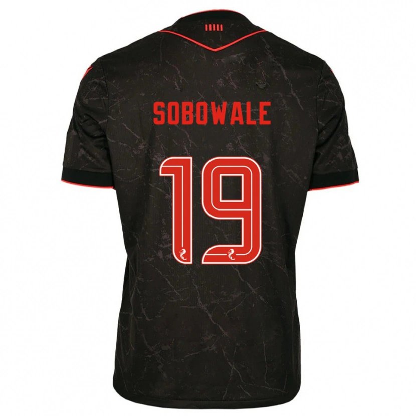 Danxen Kinder Tunmise Sobowale #19 Schwarz Rot Auswärtstrikot Trikot 2025/26 T-Shirt Schweiz
