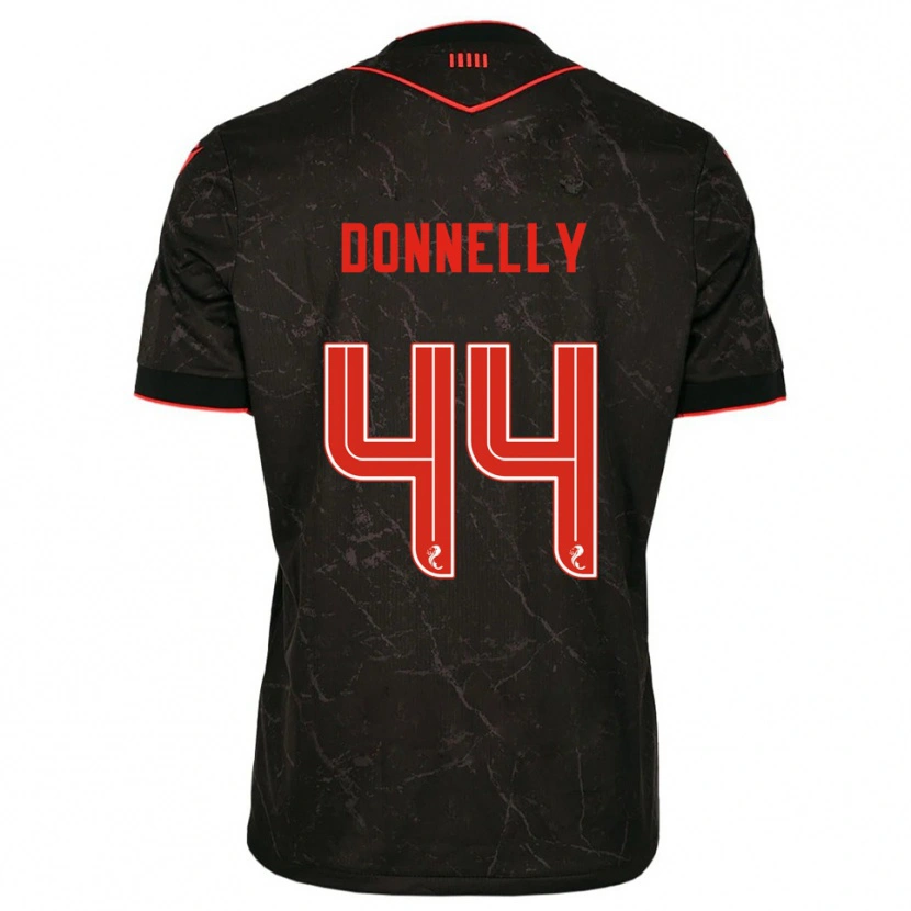 Danxen Kinder Liam Donnelly #44 Schwarz Rot Auswärtstrikot Trikot 2025/26 T-Shirt Schweiz