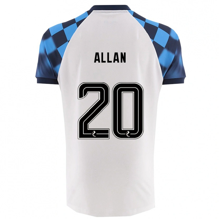Danxen Kinder Connor Allan #20 Weiß Himmelblau Auswärtstrikot Trikot 2025/26 T-Shirt Schweiz