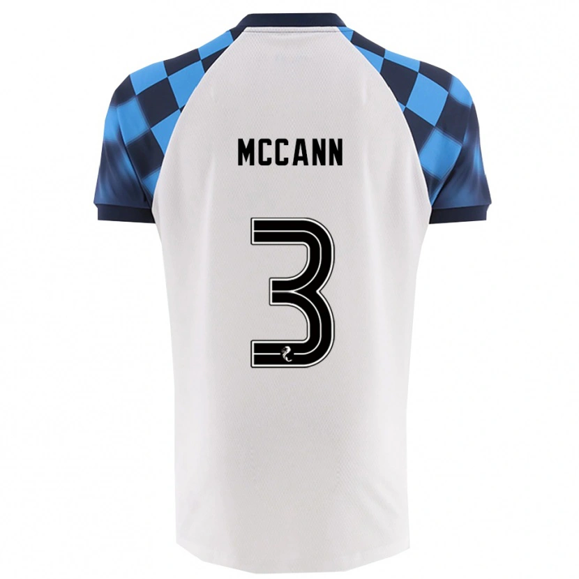 Danxen Kinder Leon Mccann #3 Weiß Himmelblau Auswärtstrikot Trikot 2025/26 T-Shirt Schweiz