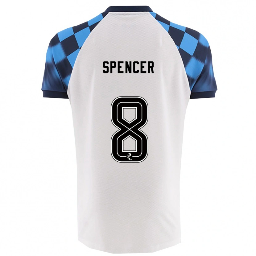 Danxen Kinder Brad Spencer #8 Weiß Himmelblau Auswärtstrikot Trikot 2025/26 T-Shirt Schweiz