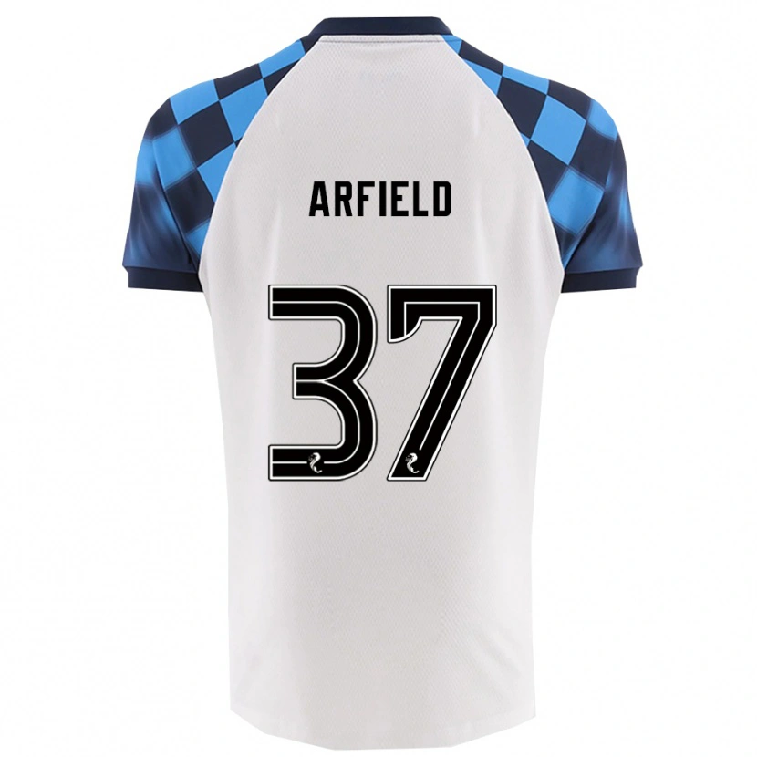 Danxen Kinder Scott Arfield #37 Weiß Himmelblau Auswärtstrikot Trikot 2025/26 T-Shirt Schweiz