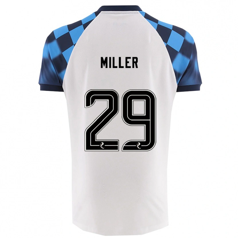 Danxen Kinder Calvin Miller #29 Weiß Himmelblau Auswärtstrikot Trikot 2025/26 T-Shirt Schweiz