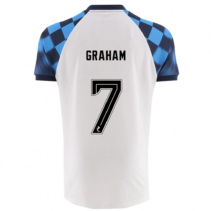 Danxen Kinder Brian Graham #7 Weiß Himmelblau Auswärtstrikot Trikot 2025/26 T-Shirt Schweiz