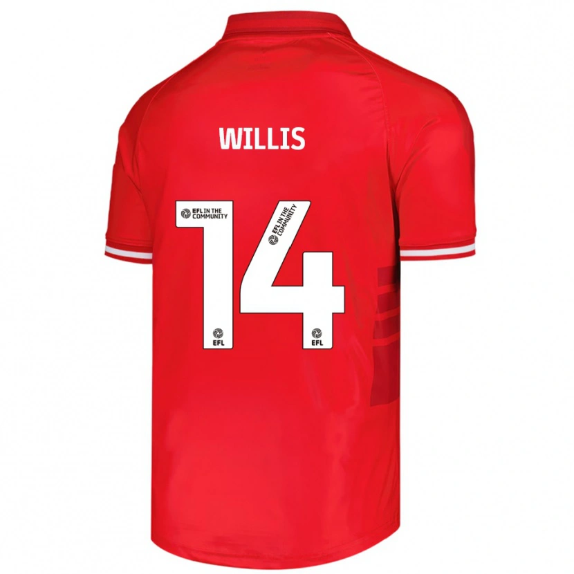 Danxen Herren Nathan Willis #14 Rot Weiß Heimtrikot Trikot 2025/26 T-Shirt Schweiz