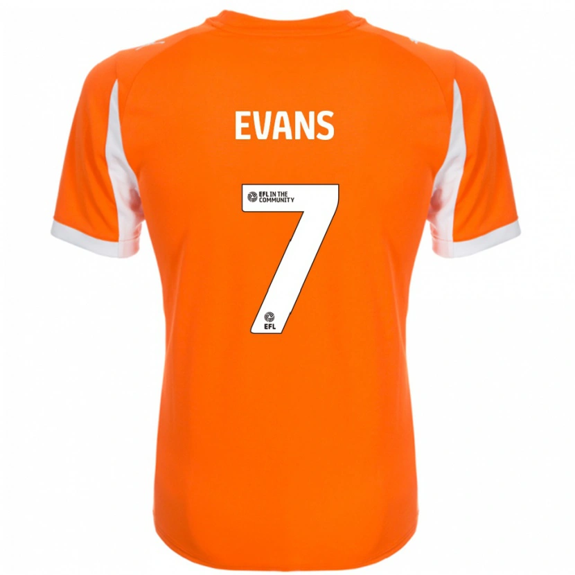 Danxen Herren Lee Evans #7 Orange Weiß Heimtrikot Trikot 2025/26 T-Shirt Schweiz