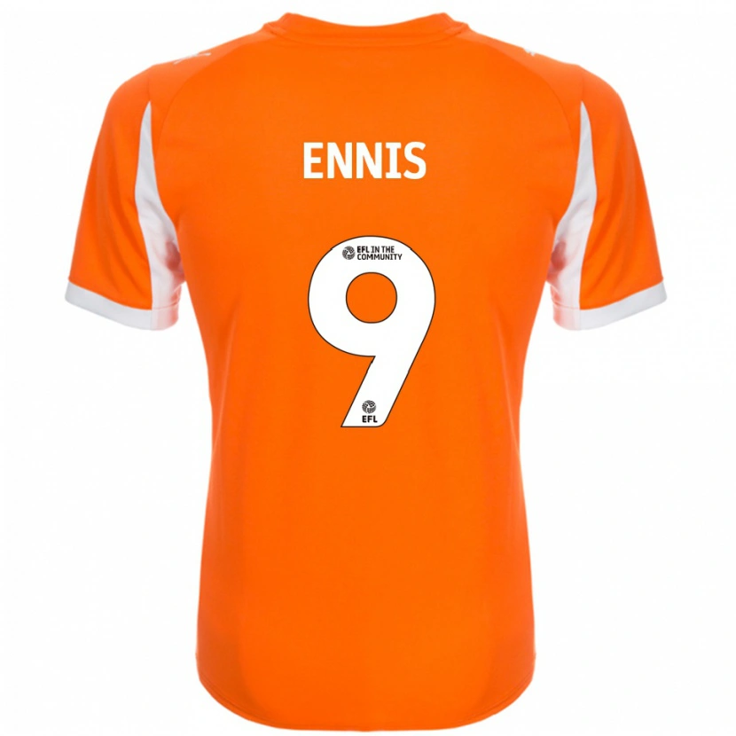 Danxen Herren Niall Ennis #9 Orange Weiß Heimtrikot Trikot 2025/26 T-Shirt Schweiz