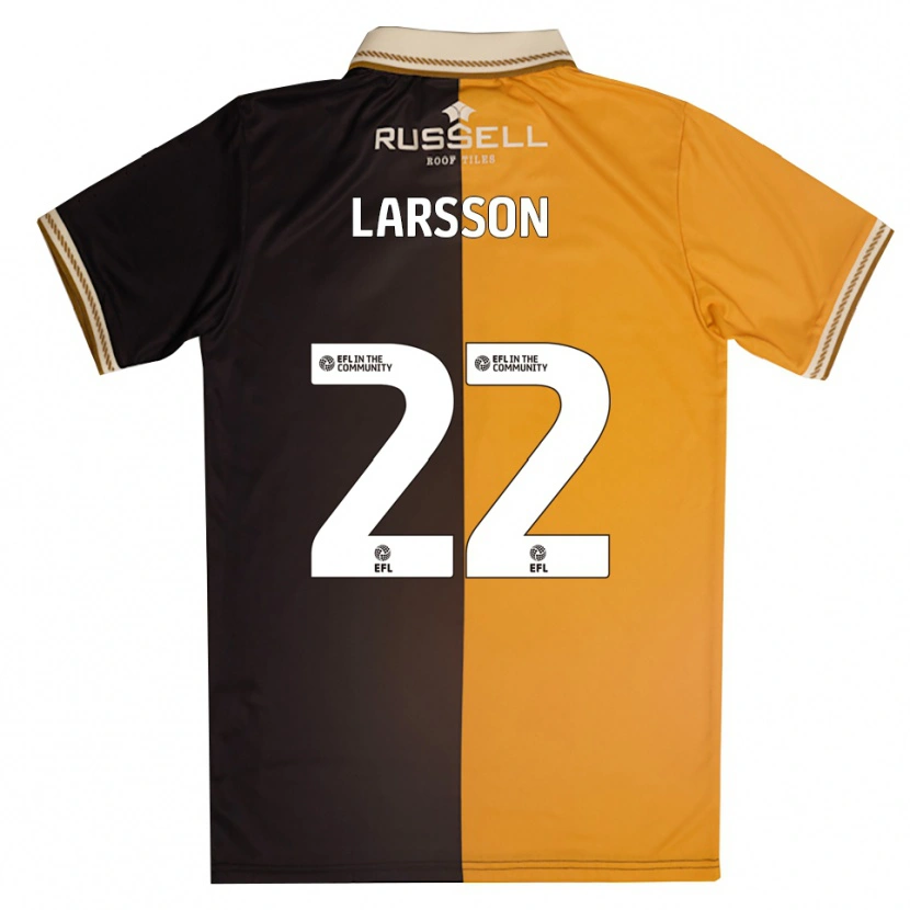 Danxen Herren Julian Larsson #22 Gelb Schwarz Heimtrikot Trikot 2025/26 T-Shirt Schweiz