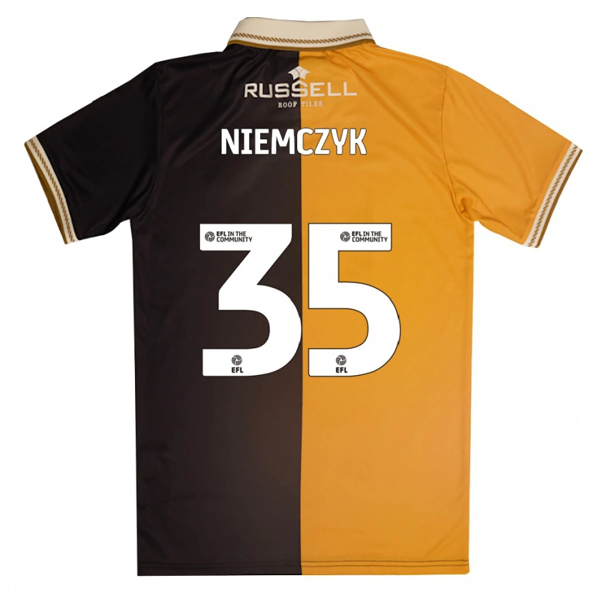 Danxen Herren Jakub Niemczyk #35 Gelb Schwarz Heimtrikot Trikot 2025/26 T-Shirt Schweiz