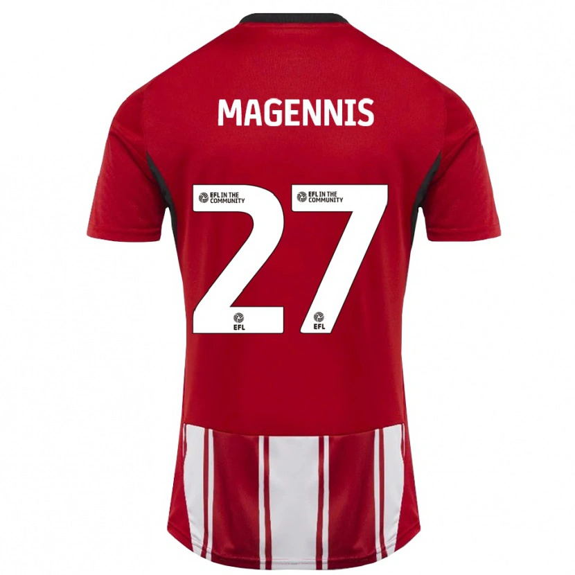 Danxen Herren Josh Magennis #27 Rot Weiß Schwarz Heimtrikot Trikot 2025/26 T-Shirt Schweiz