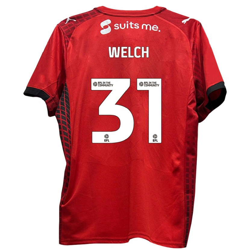 Danxen Herren Makai Welch #31 Rot Schwarz Heimtrikot Trikot 2025/26 T-Shirt Schweiz