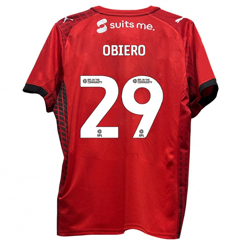 Danxen Herren Zech Obiero #29 Rot Schwarz Heimtrikot Trikot 2025/26 T-Shirt Schweiz