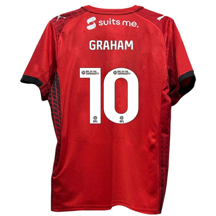 Danxen Herren Jordan Graham #10 Rot Schwarz Heimtrikot Trikot 2025/26 T-Shirt Schweiz