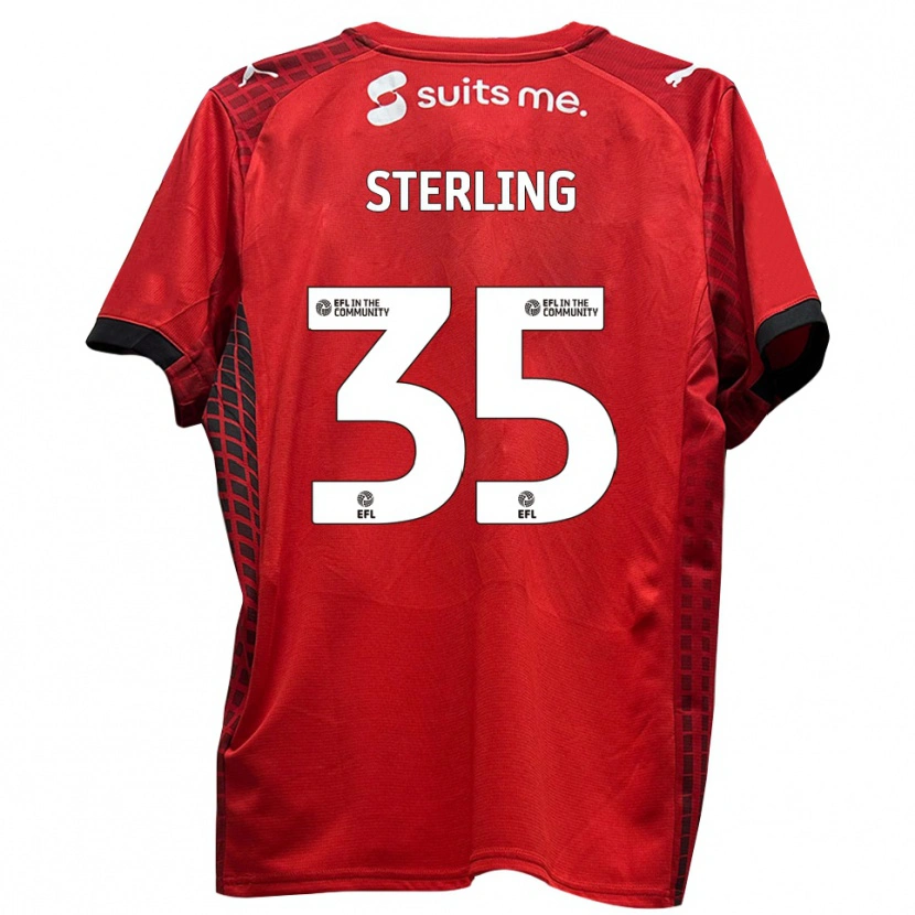Danxen Herren Aaron Sterling #35 Rot Schwarz Heimtrikot Trikot 2025/26 T-Shirt Schweiz