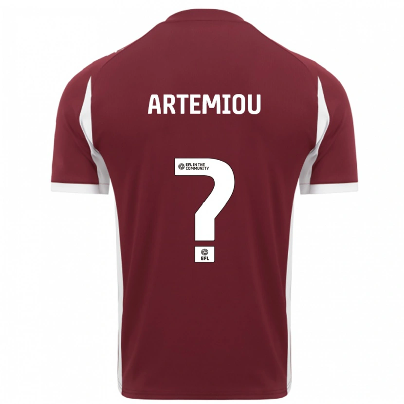 Danxen Herren Beth Artemiou #0 Burgunderrot Weiß Heimtrikot Trikot 2025/26 T-Shirt Schweiz