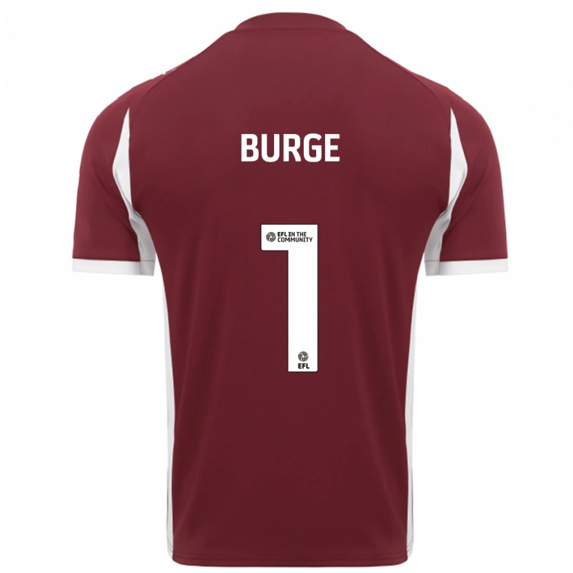 Danxen Herren Lee Burge #1 Burgunderrot Weiß Heimtrikot Trikot 2025/26 T-Shirt Schweiz