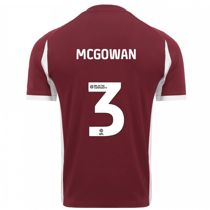 Danxen Herren Aaron Mcgowan #3 Burgunderrot Weiß Heimtrikot Trikot 2025/26 T-Shirt Schweiz
