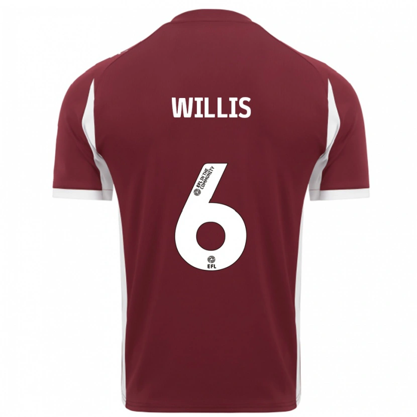 Danxen Herren Jordan Willis #6 Burgunderrot Weiß Heimtrikot Trikot 2025/26 T-Shirt Schweiz