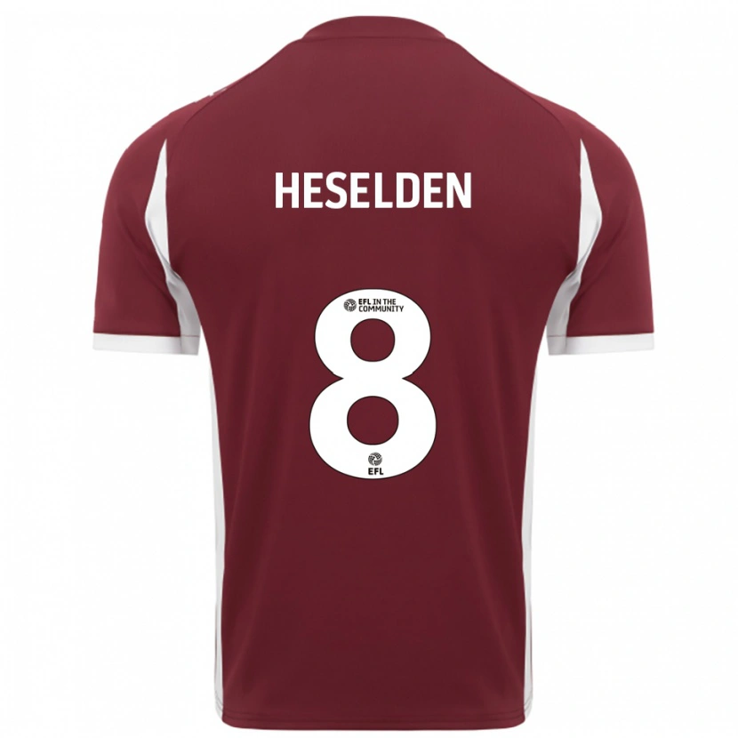 Danxen Herren Ruby Heselden #8 Burgunderrot Weiß Heimtrikot Trikot 2025/26 T-Shirt Schweiz