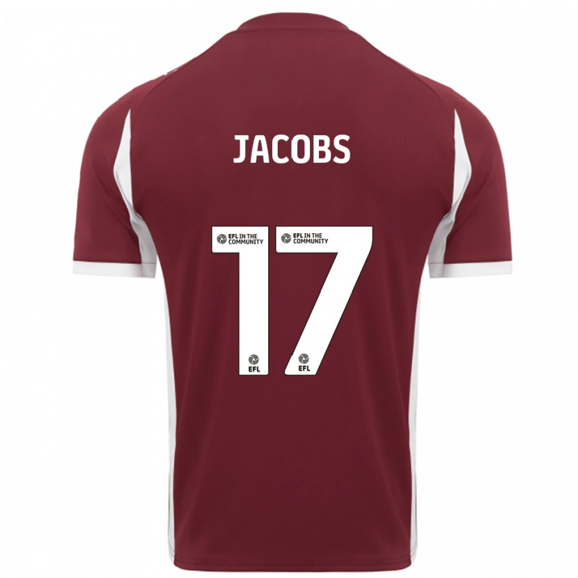 Danxen Herren Michael Jacobs #17 Burgunderrot Weiß Heimtrikot Trikot 2025/26 T-Shirt Schweiz