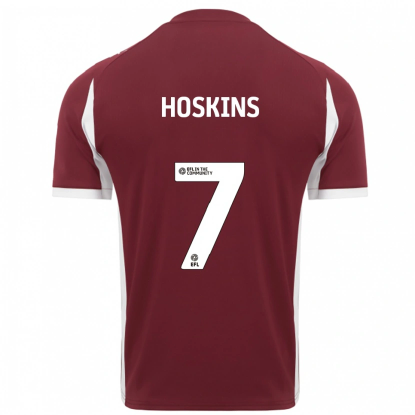 Danxen Herren Sam Hoskins #7 Burgunderrot Weiß Heimtrikot Trikot 2025/26 T-Shirt Schweiz