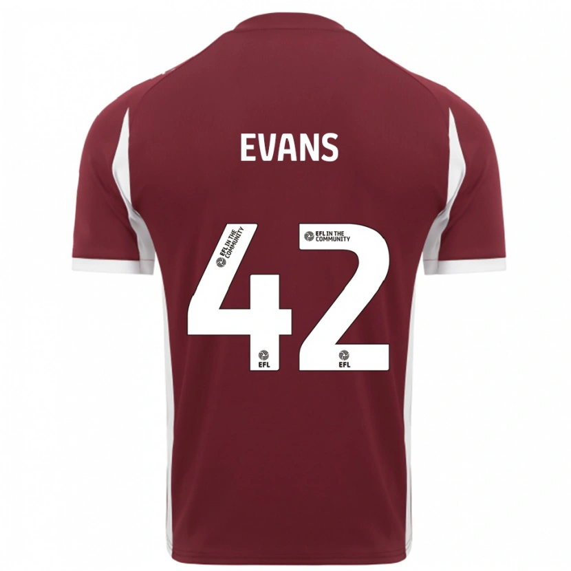 Danxen Herren Oliver Evans #42 Burgunderrot Weiß Heimtrikot Trikot 2025/26 T-Shirt Schweiz