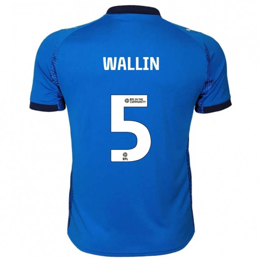 Danxen Herren Oscar Wallin #5 Blau Weiß Heimtrikot Trikot 2025/26 T-Shirt Schweiz