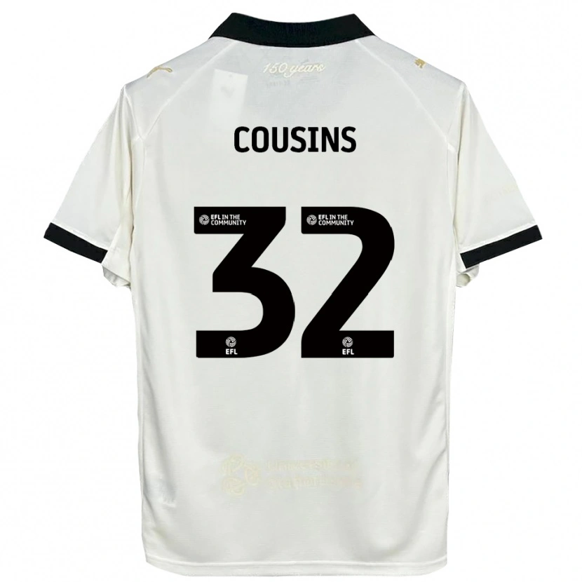 Danxen Herren Logan Cousins #32 Cremeweiß Schwarz Heimtrikot Trikot 2025/26 T-Shirt Schweiz