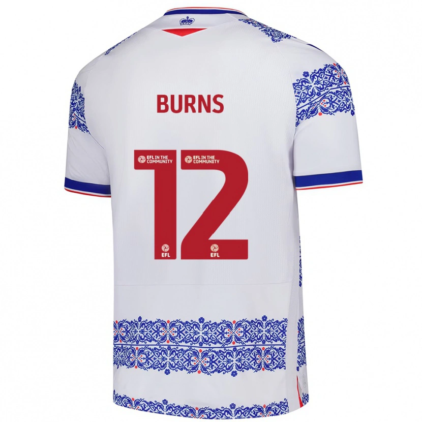 Danxen Herren Finley Burns #12 Weiß Blau Heimtrikot Trikot 2025/26 T-Shirt Schweiz