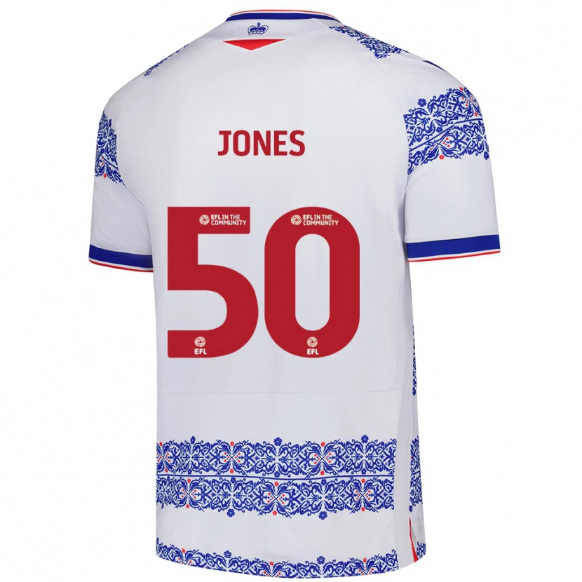 Danxen Herren Jerae Jones #50 Weiß Blau Heimtrikot Trikot 2025/26 T-Shirt Schweiz