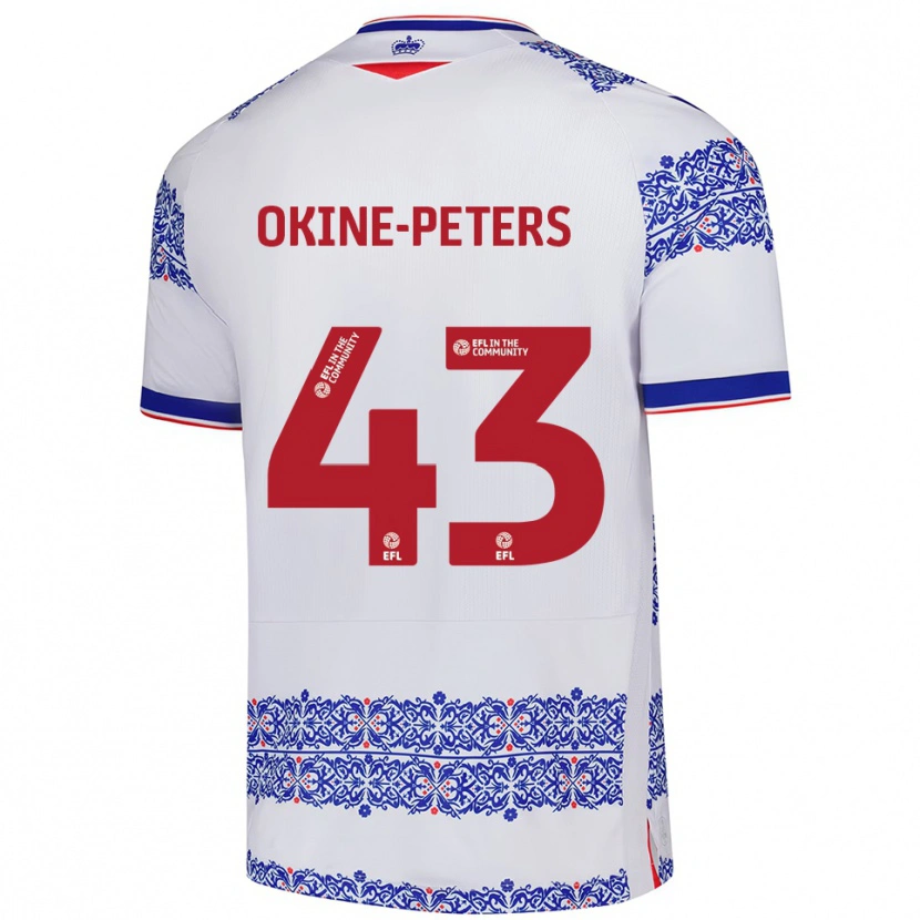 Danxen Herren Jeremiah Okine-Peters #43 Weiß Blau Heimtrikot Trikot 2025/26 T-Shirt Schweiz