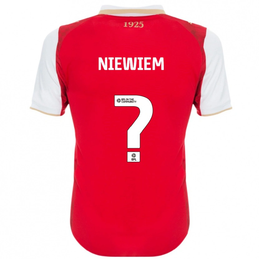 Danxen Herren Oscar Niewiem #0 Rot Weiß Heimtrikot Trikot 2025/26 T-Shirt Schweiz