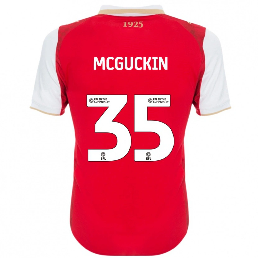 Danxen Herren Ciaran Mcguckin #35 Rot Weiß Heimtrikot Trikot 2025/26 T-Shirt Schweiz