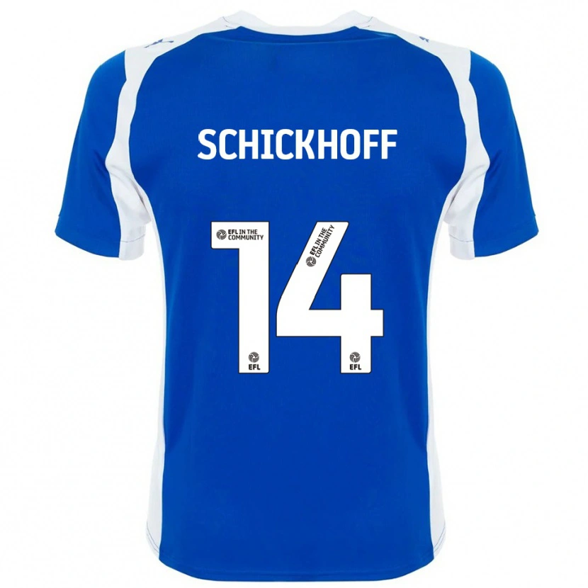 Danxen Herren Ella Schickhoff #14 Blau Weiß Heimtrikot Trikot 2025/26 T-Shirt Schweiz
