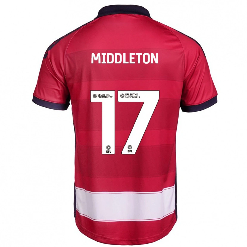 Danxen Herren Glenn Middleton #17 Rot Weiß Heimtrikot Trikot 2025/26 T-Shirt Schweiz