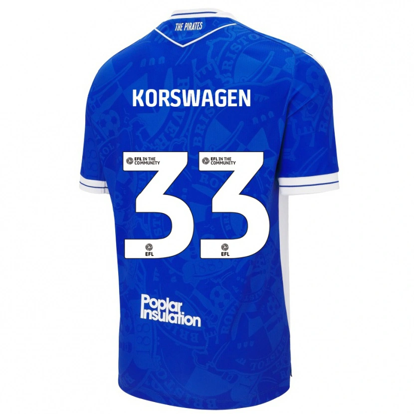 Danxen Herren Mattijis Korswagen #33 Blau Weiß Heimtrikot Trikot 2025/26 T-Shirt Schweiz