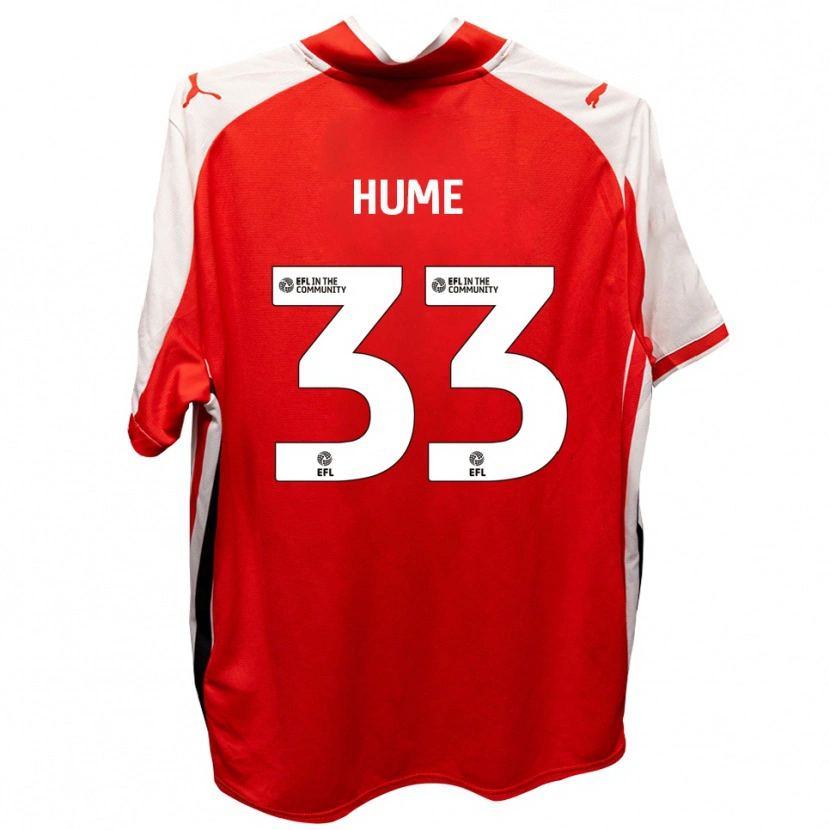 Danxen Herren Denver Hume #33 Rot Weiß Heimtrikot Trikot 2025/26 T-Shirt Schweiz