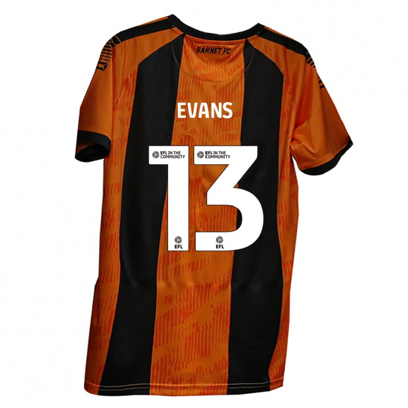 Danxen Herren Owen Evans #13 Orange Schwarz Heimtrikot Trikot 2025/26 T-Shirt Schweiz
