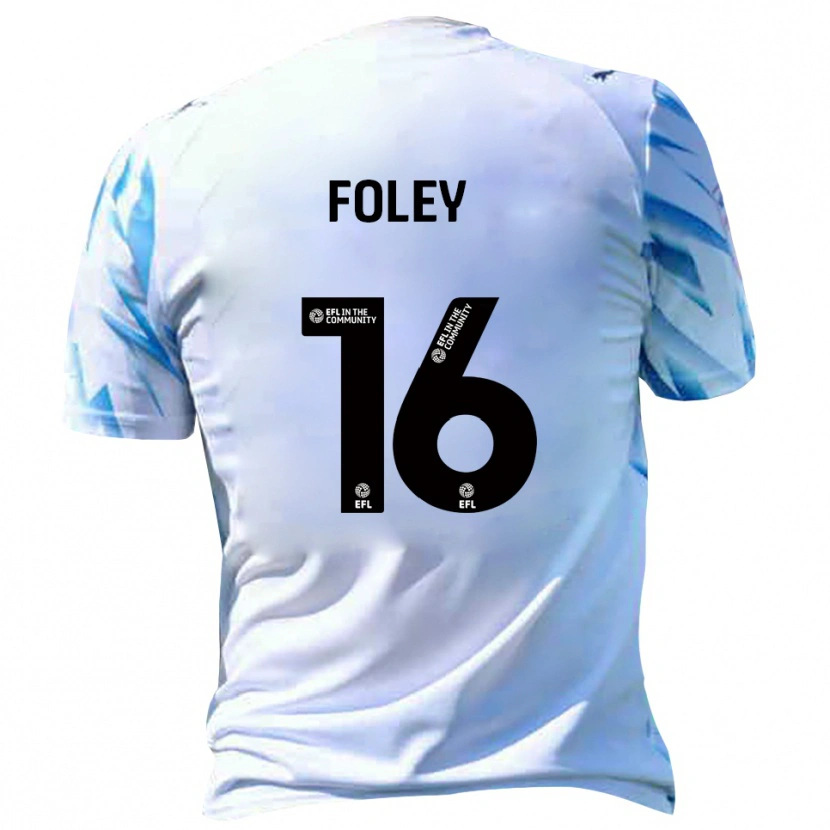 Danxen Herren Sam Foley #16 Weiß Himmelblau Heimtrikot Trikot 2025/26 T-Shirt Schweiz