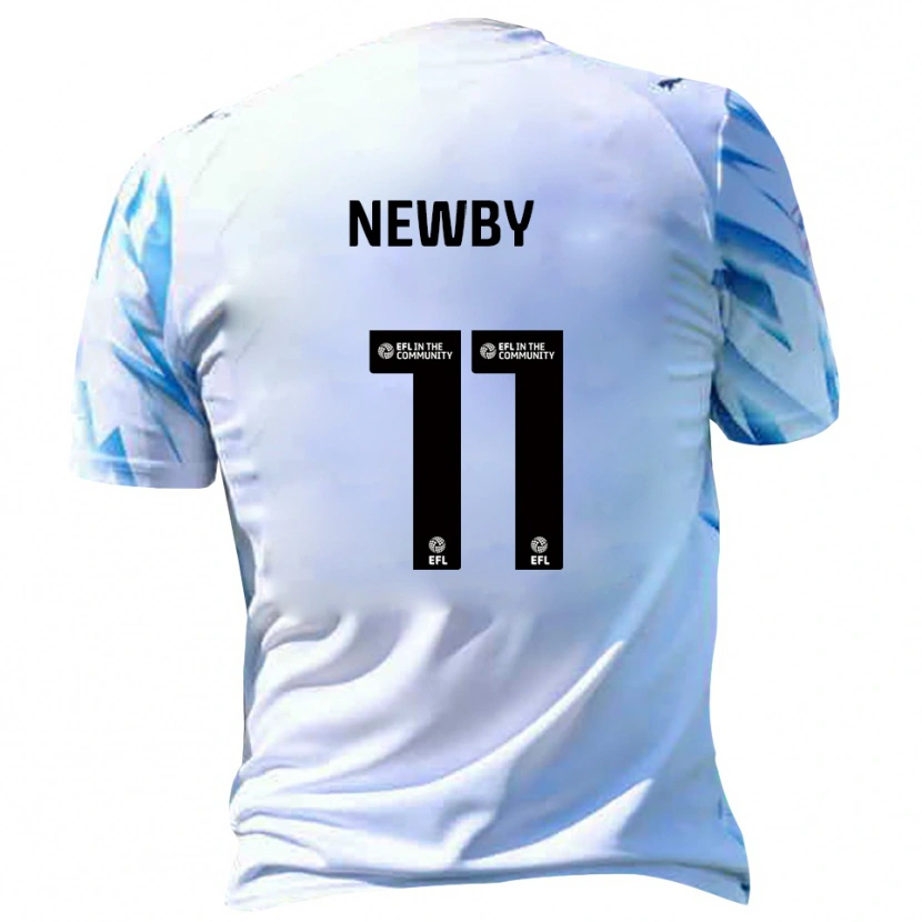 Danxen Herren Elliot Newby #11 Weiß Himmelblau Heimtrikot Trikot 2025/26 T-Shirt Schweiz