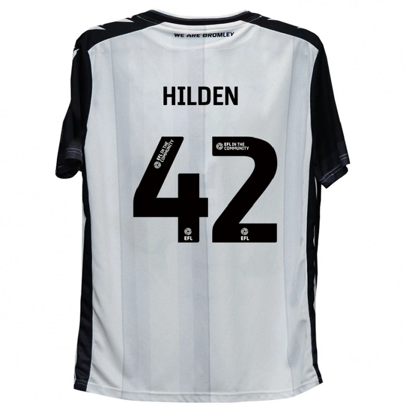 Danxen Herren Alfie Hilden #42 Weiß Schwarz Heimtrikot Trikot 2025/26 T-Shirt Schweiz