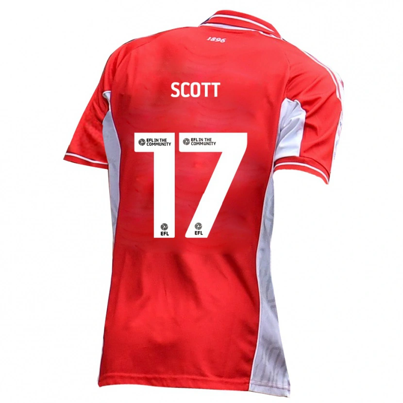 Danxen Herren Kyle Scott #17 Rot Weiß Heimtrikot Trikot 2025/26 T-Shirt Schweiz