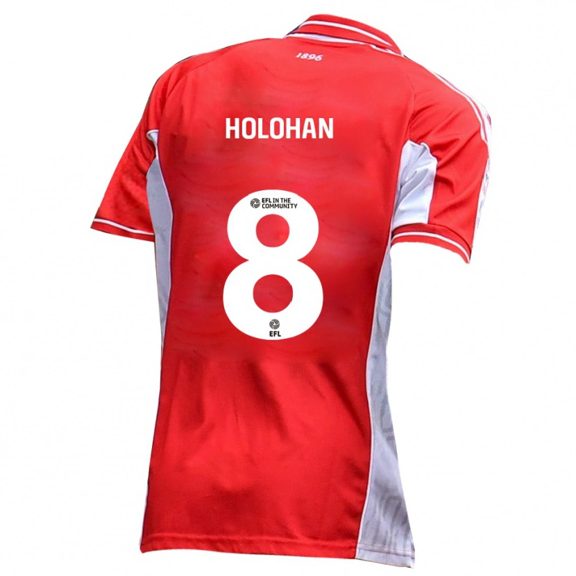Danxen Herren Gavan Holohan #8 Rot Weiß Heimtrikot Trikot 2025/26 T-Shirt Schweiz