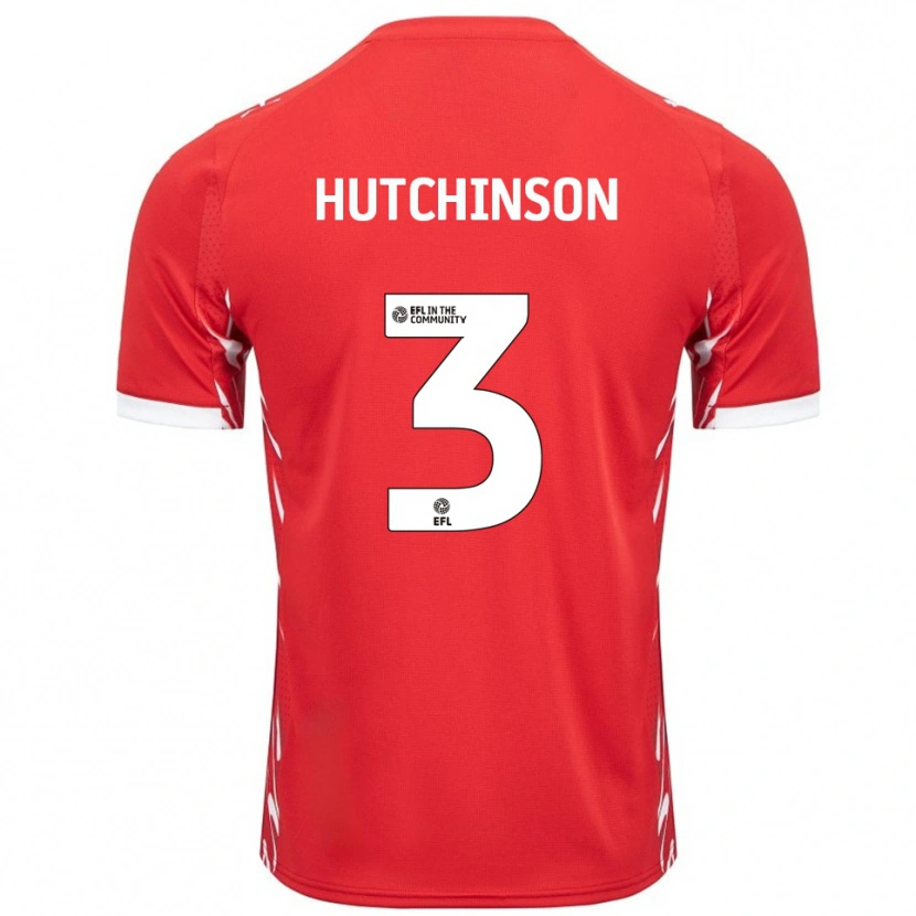Danxen Herren Reece Hutchinson #3 Rot Weiß Heimtrikot Trikot 2025/26 T-Shirt Schweiz
