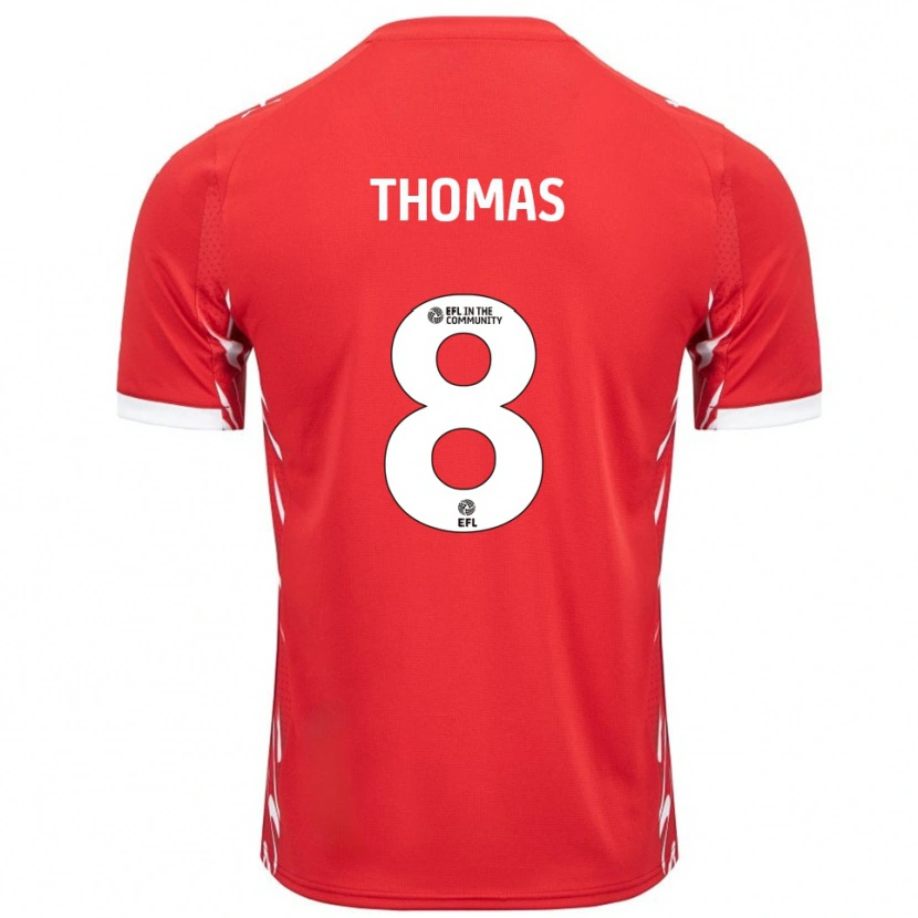 Danxen Herren Conor Thomas #8 Rot Weiß Heimtrikot Trikot 2025/26 T-Shirt Schweiz