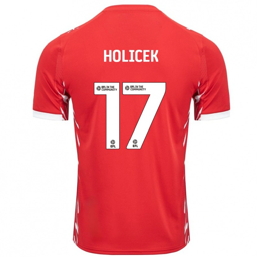 Danxen Herren Matus Holicek #17 Rot Weiß Heimtrikot Trikot 2025/26 T-Shirt Schweiz